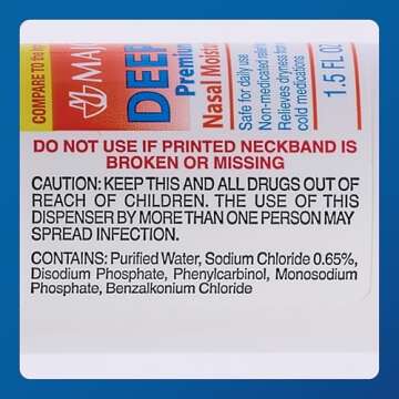MAJOR Deep Sea Premium Saline - Nasal Moisturizing Spray for Dryness and Irritation Relief - Sodium Chloride 0.65% - 1.5 Fl. Oz (3 Pack)