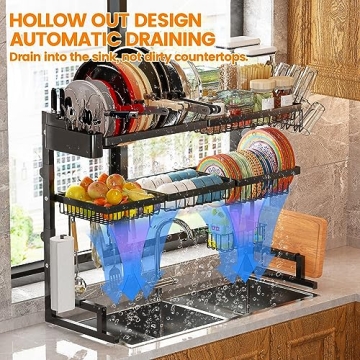 ADBIU Over Sink Dish Drying Rack for Space-Saving Kitchen