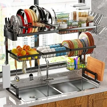 ADBIU Over Sink Dish Drying Rack for Space-Saving Kitchen