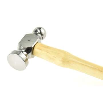 SE Ergonomic Dual-Face Chasing Hammer for Metalworking and Jewelry Making - 8325CH