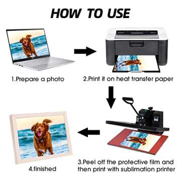 CHONOVO 10 Pcs Sublimation Photo Blanks 8x10 Inch Metal Sublimation Sign Blanks Aluminum Sublimation Blank DIY Photo Sign Wall Frame Poster for Living Room Bedroom White (Thickness 0.45mm)