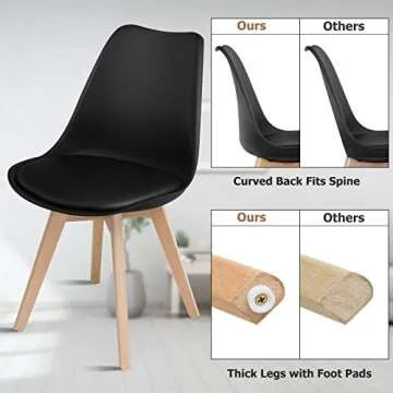 Giantex Set of 4 Modern Dining Chairs - Elegant Comfort