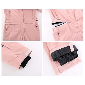 RIUIYELE Women's One Pieces Ski Suits Jumpsuits Couple SKi Suit Coveralls Winter Outdoor Waterproof Snowsuits for Snow Sports