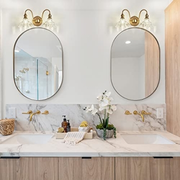 TLOLGT Antique 2-Light Wall Sconce Elegant Bathroom Light