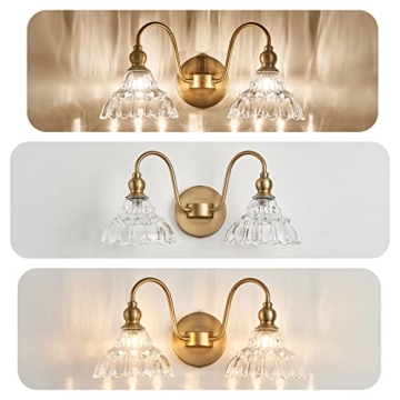 TLOLGT Antique 2-Light Wall Sconce Elegant Bathroom Light
