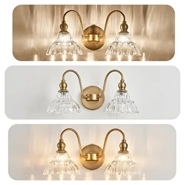 TLOLGT Antique 2-Light Wall Sconce Elegant Bathroom Light