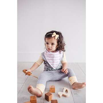 Copper Pearl Baby Bandana Bibs - 4 Pack Soft Cotton Baby Bibs for Drooling and Teething, Absorbent Drool Bibs for Baby Girl and Boy, Adjustable to Fit Newborns to Toddlers, Tons of Styles (Lola)