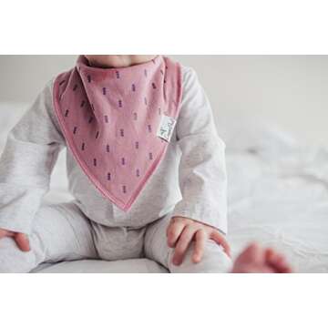 Copper Pearl Baby Bandana Bibs - 4 Pack Soft Cotton Baby Bibs for Drooling and Teething, Absorbent Drool Bibs for Baby Girl and Boy, Adjustable to Fit Newborns to Toddlers, Tons of Styles (Lola)