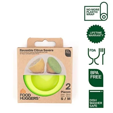 Eco-Friendly Food Huggers Set of 2 Reusable Silicone Savers