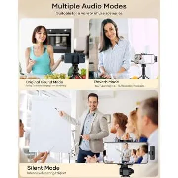 CZOCPOS 2-Pack Wireless Lavalier Microphone for Smartphones