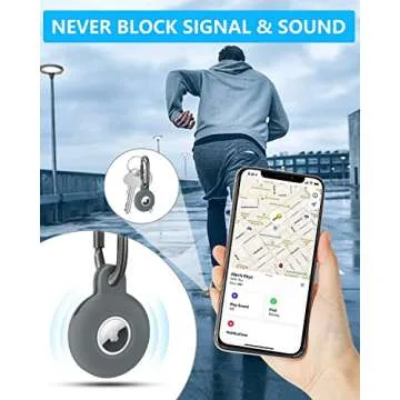 Airtag Holder Air Tag Silicone Case with Keychain, Anti-Scratch Airtag Keychain for Apple Air Tag (5 Pack), Airtag Accessories for Key Finder Tracker, Backpacks, Pet, The Valuables.