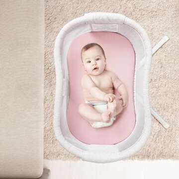 TILLYOU Cotton Fitted Bassinet Sheets for Baby Boy Girl, Fit for Halo Bassinet Swivel Sleeper, Adapt...