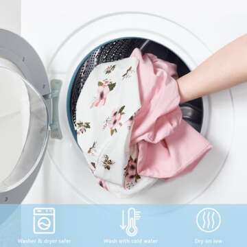 TILLYOU Cotton Fitted Bassinet Sheets for Baby Boy Girl, Fit for Halo Bassinet Swivel Sleeper, Adapt to Hourglass Bassinet Mattress Sheet, 31.5'' x 18'', 2 Pack Floral & Pink