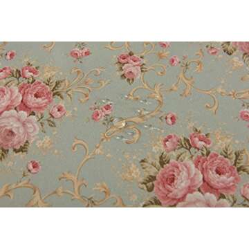 HIGHFLY Round Tablecloth - Elegant Floral Linen Table Cover