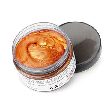 NYKKOLA MOFAJANG Unisex Hair Wax Color Dye Styling Cream Mud, Natural Hairstyle Pomade, Washable Tem...