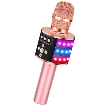 Bluetooth Karaoke Microphone with LED Lights - Party Essential