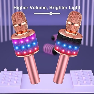 Bluetooth Karaoke Microphone with LED Lights - Party Essential