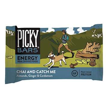 Picky Bars Real Food Energy Bars, Chai and Catch Me, 1.6oz (Pack of 20)