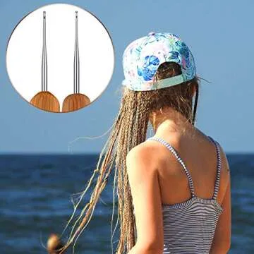 9 Pieces Crochet Hook for Hair Different Sizes Latch Hook Interlocking Tool Crochet Hair Needles Dreadlock Accessories