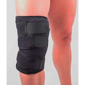 Knee Ice Pack Wrap Soft Brace + Compression for Post Knee Surgery, Knee Injuries, Fast Pain Relief, ...