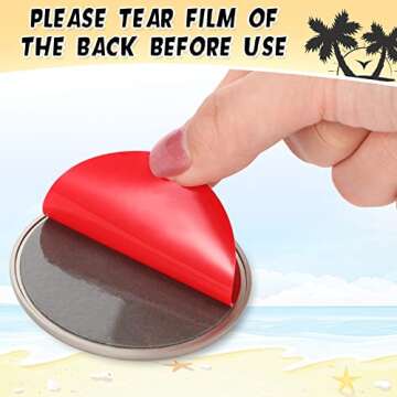 Hicarer 2 Pcs Beach Rated Car Emblem 4 x 4 3D Automotive Badges Round Metal Duck Car Badge Decal Sticker Compatible with Vehicles Trucks Motorcycle Bumper (Beach Rated)