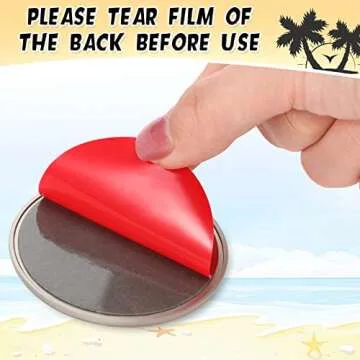 Hicarer 2 Pcs Beach Rated Car Emblem 4 x 4 3D Automotive Badges Round Metal Duck Car Badge Decal Sticker Compatible with Vehicles Trucks Motorcycle Bumper (Beach Rated)