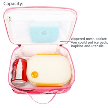 FlowFly Kids Insulated Lunch Box Pink Camo Thermal Tote
