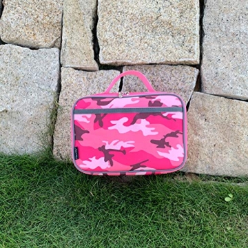 FlowFly Kids Insulated Lunch Box Pink Camo Thermal Tote