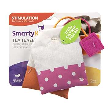 SmartyKat (2 Count Tea Teazers Catnip Cat Toys - Pink/Orange, 2 Count