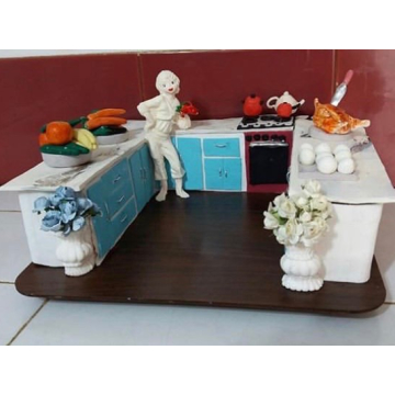 کیک سفارشی مدل اشپزخونه تازه عروس - ارسال درگروه واتساپ...