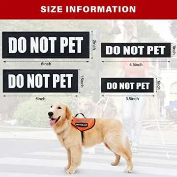 Service Dog Patches, 2Pack Patches with Hook Backing for Dog Harness, Removable Vest Patches for Dog...