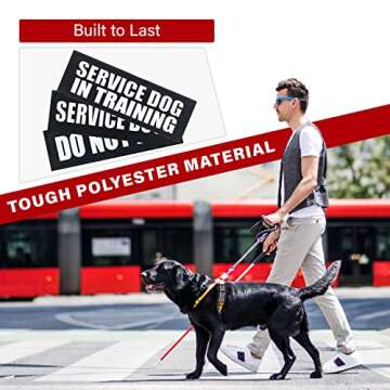 Service Dog Patches, 2Pack Patches with Hook Backing for Dog Harness, Removable Vest Patches for Dogs, in Training Dog Patches, DO NOT PET-L