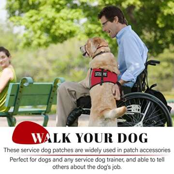 Service Dog Patches, 2Pack Patches with Hook Backing for Dog Harness, Removable Vest Patches for Dogs, in Training Dog Patches, DO NOT PET-L