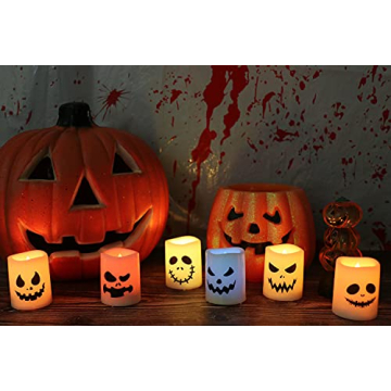 Color Changing Flameless Halloween Candles - 6 Pack