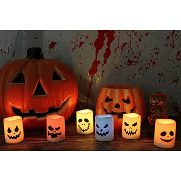 Color Changing Flameless Halloween Candles - 6 Pack