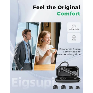 Eigsupia Bluetooth Headset V5.4 - Noise-Canceling and Wireless