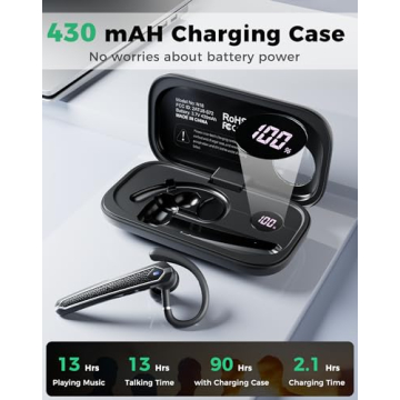 Eigsupia Bluetooth Headset V5.4 - Noise-Canceling and Wireless