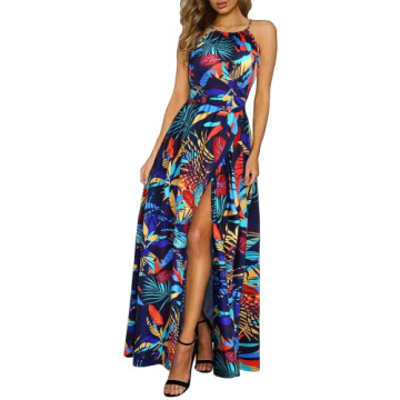 KILIG Women's Casual Maxi Dress - Floral Sleeveless Sundress