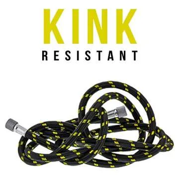 Master Airbrush Premium 6 Foot Nylon Braided Airbrush Hose with 1/8" BSP Size Fittings plus a 1/4" BSP Female to 1/8" BSP Male Fitting Conversion Adapter