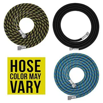Master Airbrush Premium 6 Foot Nylon Braided Airbrush Hose with 1/8" BSP Size Fittings plus a 1/4" BSP Female to 1/8" BSP Male Fitting Conversion Adapter
