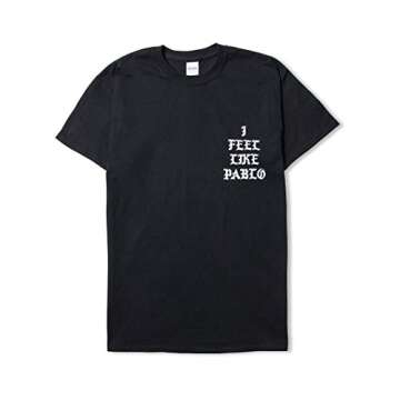 I Feel Like Pablo Short Sleeve Shirt Life of Pablo (US, Alpha, XX-Large, Regular, Regular, Black)