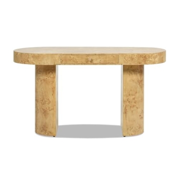 Jennifer Taylor Jesse Modern Burl Wood Home Office Desk