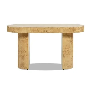 Jennifer Taylor Jesse Modern Burl Wood Home Office Desk