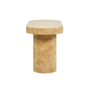 Jennifer Taylor Jesse Modern Burl Wood Home Office Desk