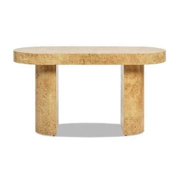 Jennifer Taylor Jesse Modern Burl Wood Home Office Desk