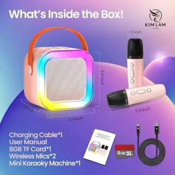 KimLamPro Mini Karaoke Machine for Kids - Ultimate Singing Toy with LED Lights