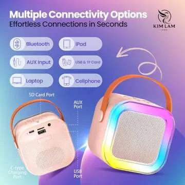 KimLamPro Mini Karaoke Machine with Dual Microphones