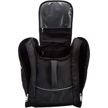 Amazon Basics Waterproof Ski Boot Bag, One-Size, Black, Solid, 14 x 18 x 14.5 Inches