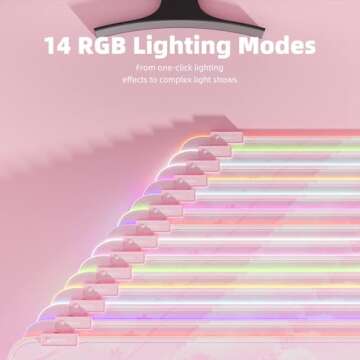 Sakura Cherry Blossom Pink RGB Gaming Mouse Pad with 14 Modes