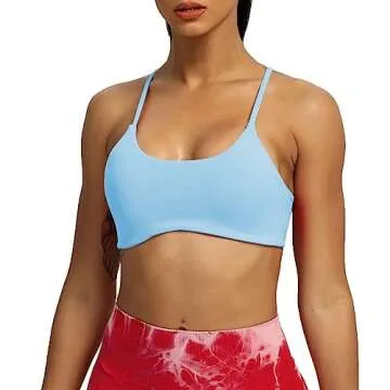 Aoxjox Women's Comfy Ivy Sports Bra for Low Impact Yoga